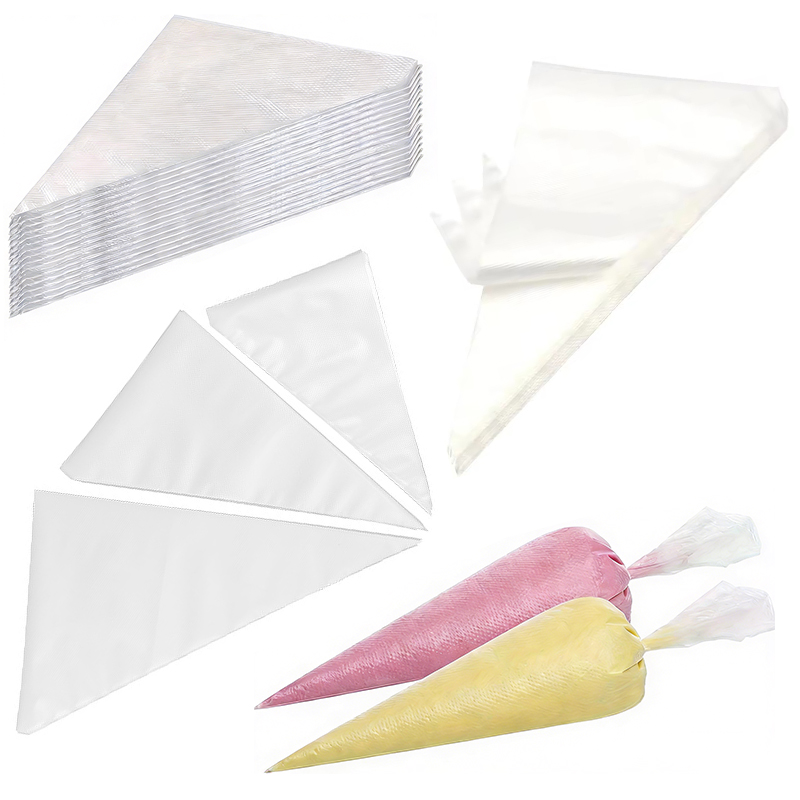Kitchen Baking Products - ถุงบีบครีมแบบใช้แล้วทิ้ง 50 ชิ้น/แพ็ค ขนาด S/M/L สำหรับทำขนมเค้ก