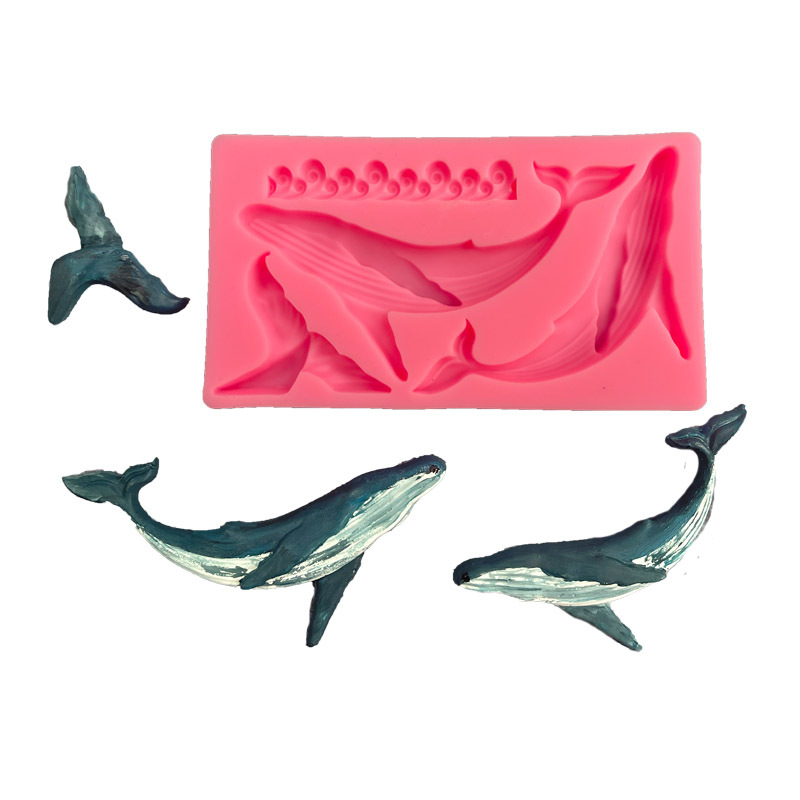 Kitchen Baking Products - ปลาวาฬ DIY ซิลิโคนแม่พิมพ์ Ocean Series Fondant