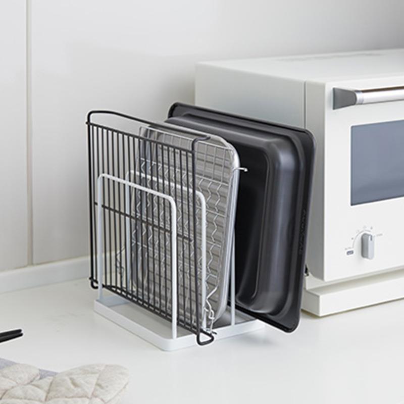 Kitchen Cabinet Baking Organizer - ชั้นวางของในครัวสไตล์ญี่ปุ่นอเนกประสงค์ขนาดใหญ่ สำหรับถาดอบ ถาดตัด ชั้นวางของในตู้เก็บของ