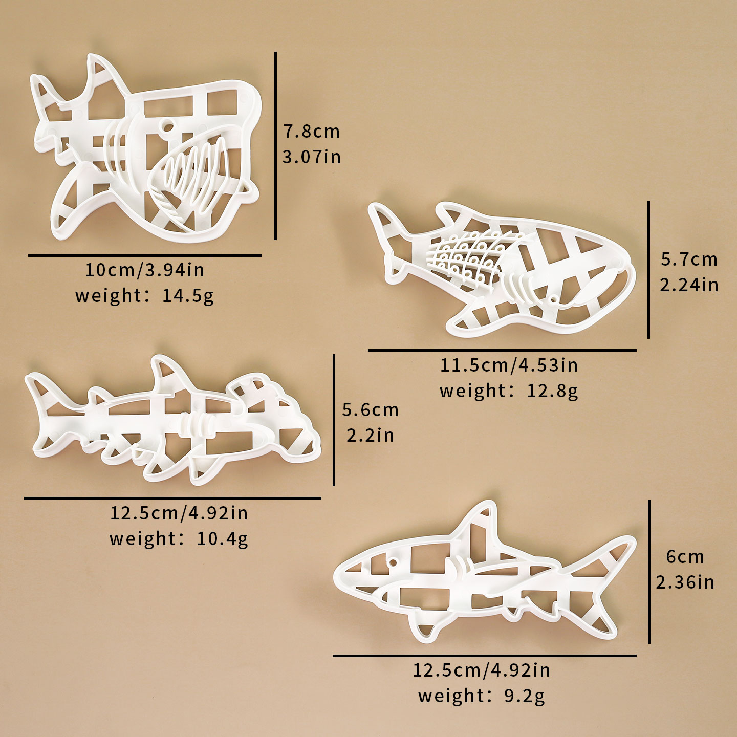 แม่พิมพ์คุกกี้รูปฉลาม 1 ชิ้น/4 - Kitchen Baking Cookies บทวิจารณ์และราคา