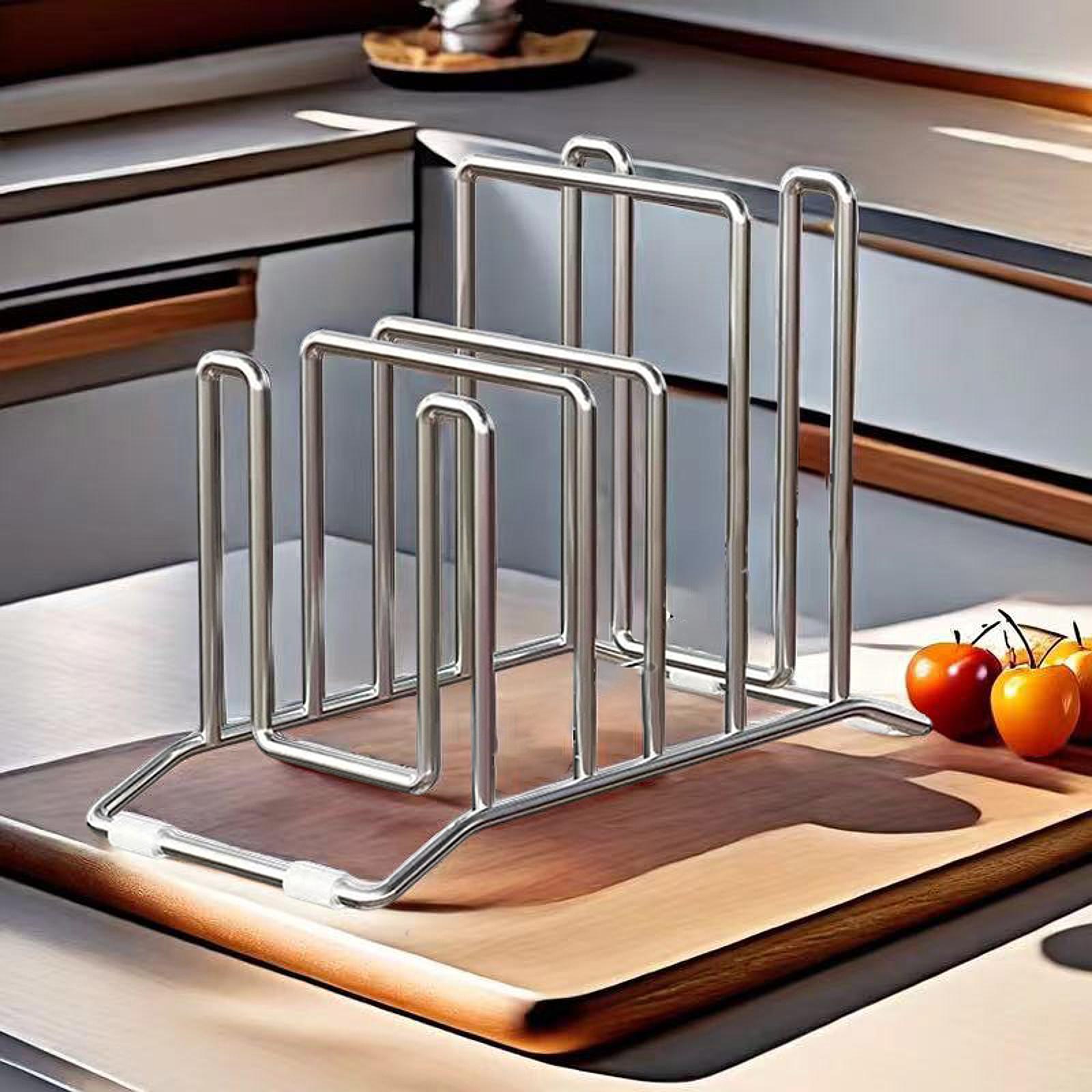 ที่วางฝาหม้อและกระทะ ชั้นวางสแ - Kitchen Cabinet Baking Organizer บทวิจารณ์และราคา