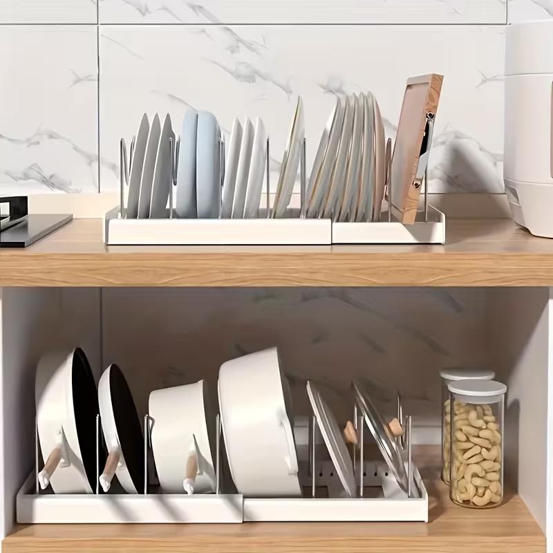 ชั้นวางจัดระเบียบหม้อและกระทะแ - Kitchen Cabinet Baking Organizer บทวิจารณ์และราคา