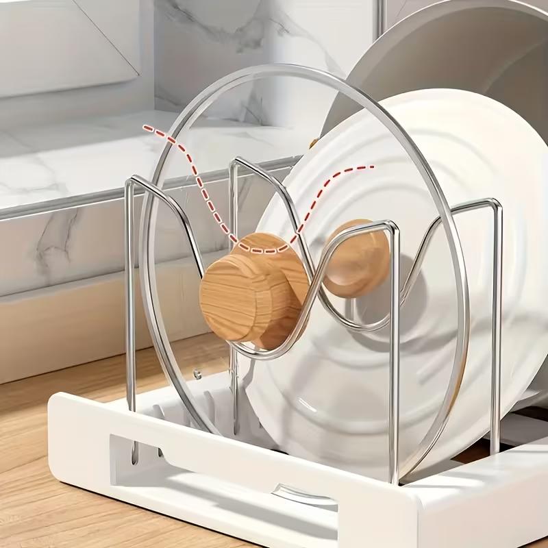 ชั้นวางจัดระเบียบหม้อและกระทะแ - Kitchen Cabinet Baking Organizer บทวิจารณ์และราคา