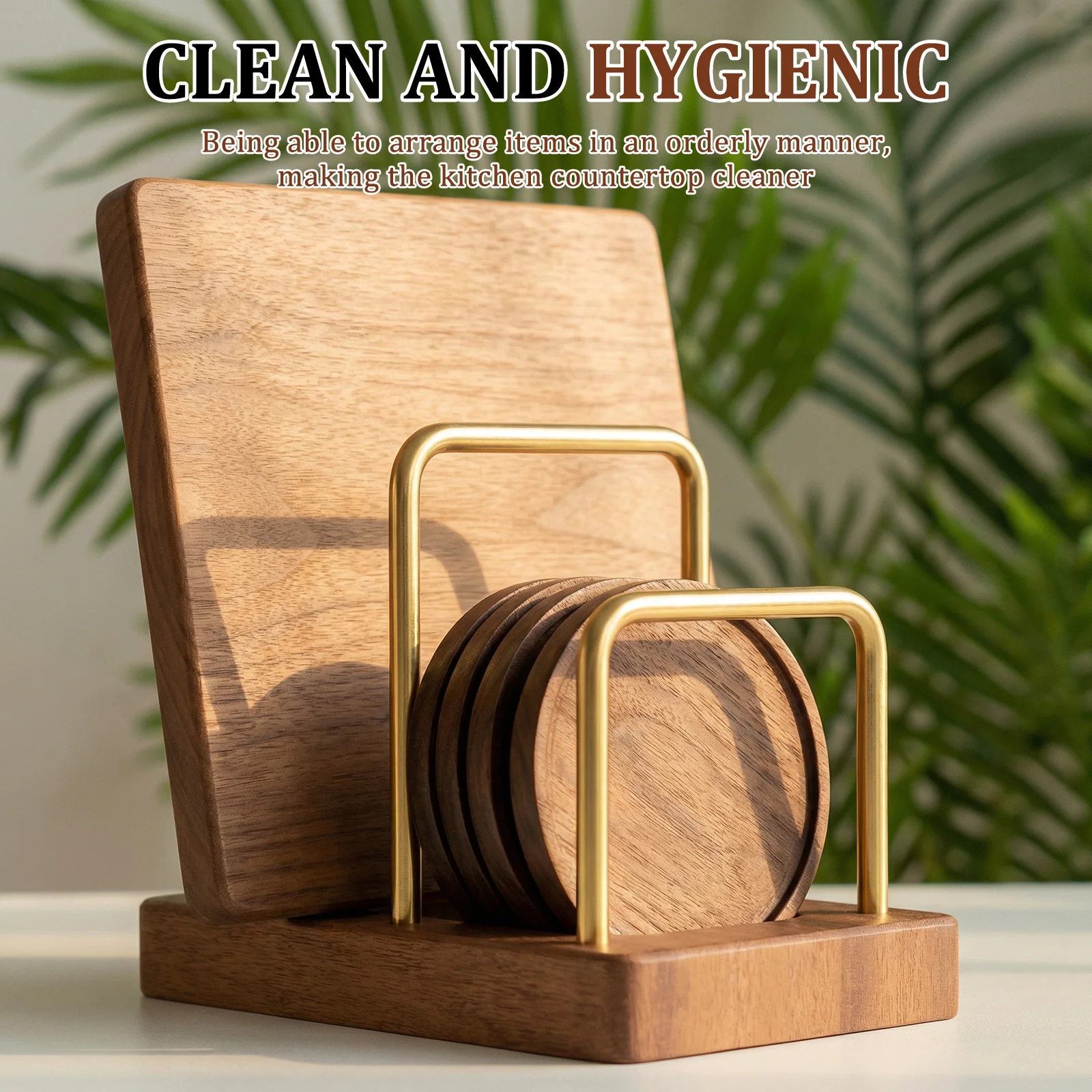 ที่วางฝาหม้อ ที่วางเขียง ฐานไม - Kitchen Cabinet Baking Organizer บทวิจารณ์และราคา