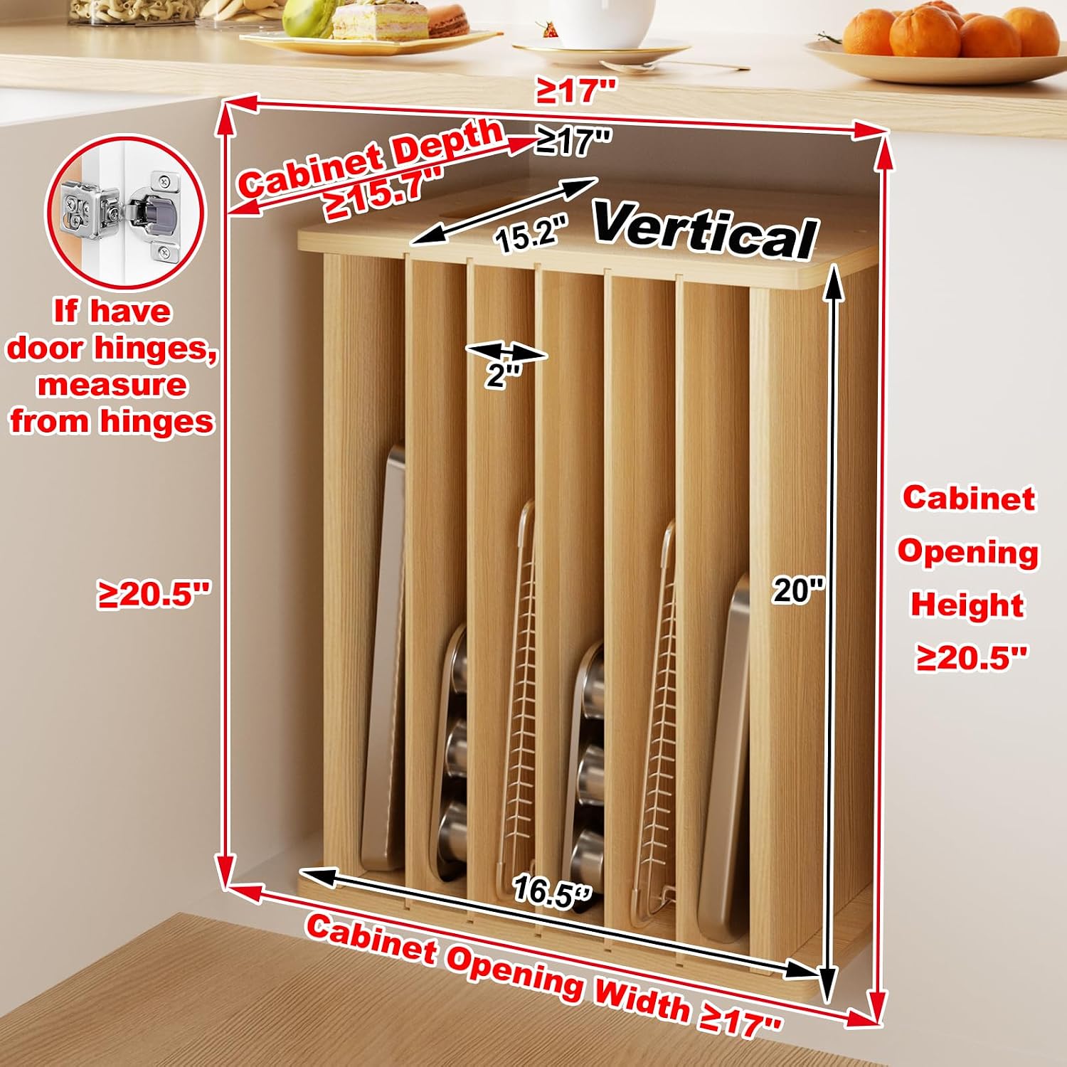 ถาดแบ่งช่องสำหรับอุปกรณ์อบขนมท - Kitchen Cabinet Baking Organizer บทวิจารณ์และราคา