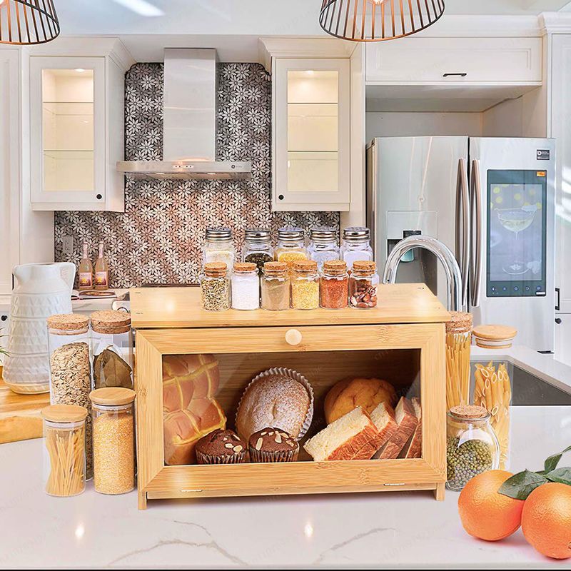 ตู้โชว์ขนมปังพร้อมประตูกระจก,  - Kitchen Cabinet Baking Organizer บทวิจารณ์และราคา