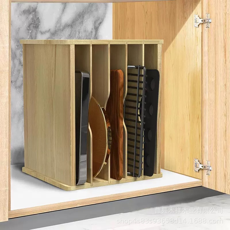 ชั้นวางของในครัวไม้เนื้อแข็ง ช - Kitchen Cabinet Baking Organizer บทวิจารณ์และราคา