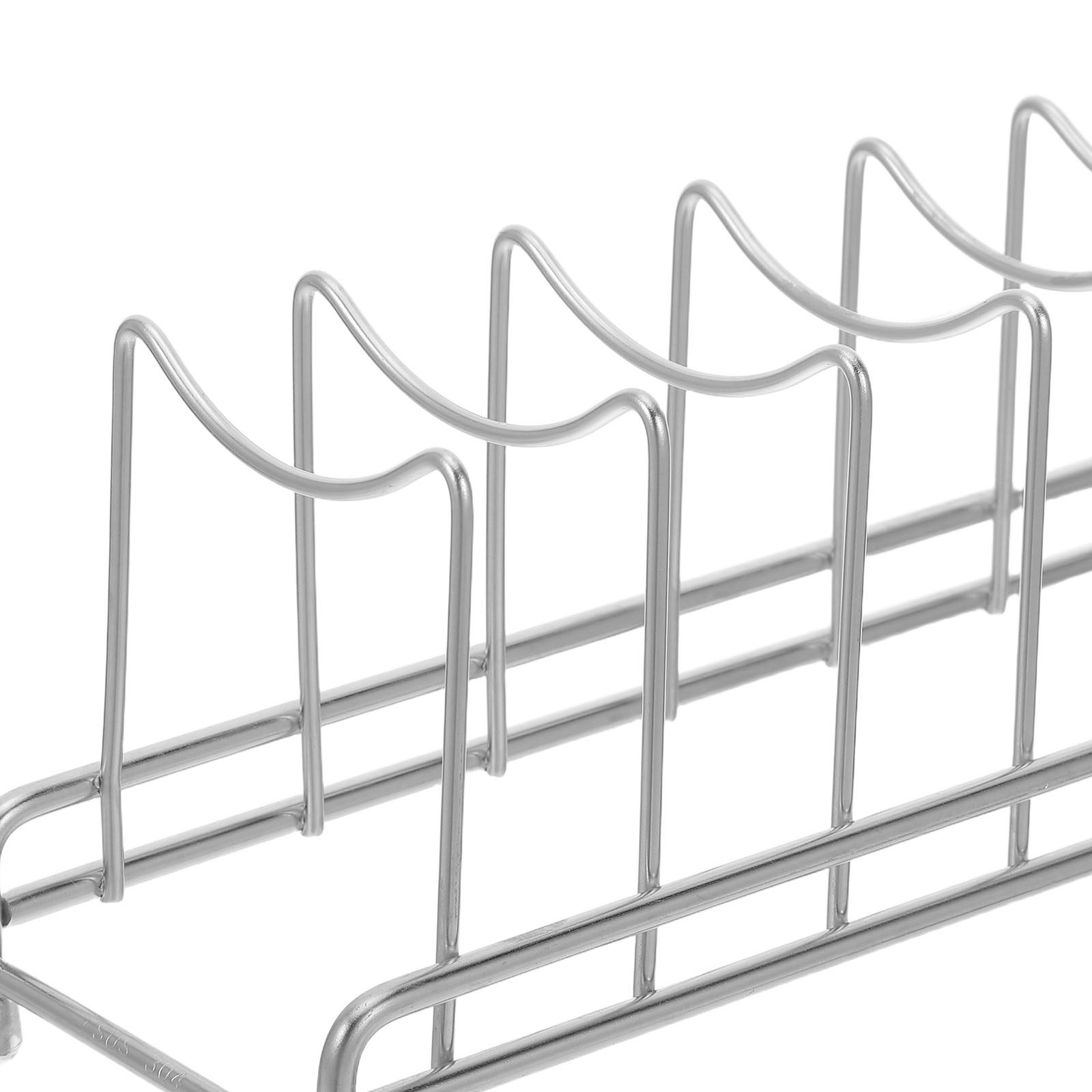 ชั้นวางฝาหม้อสแตนเลส 9 ช่อง สำ - Kitchen Cabinet Baking Organizer บทวิจารณ์และราคา