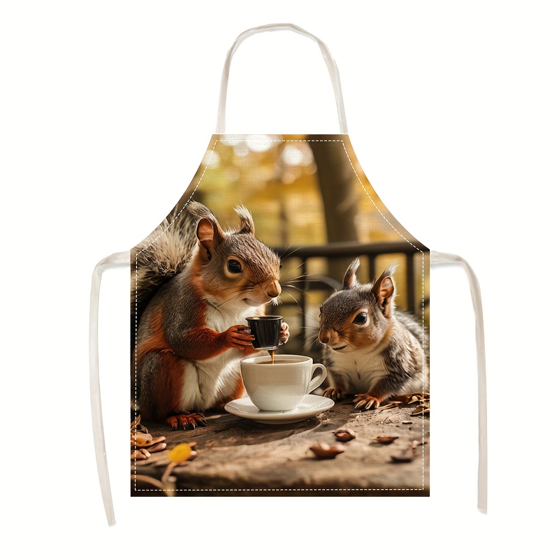 ผ้ากันเปื้อนลินินลายกระรอกและก - Kitchen Baking Gift Ideas บทวิจารณ์และราคา
