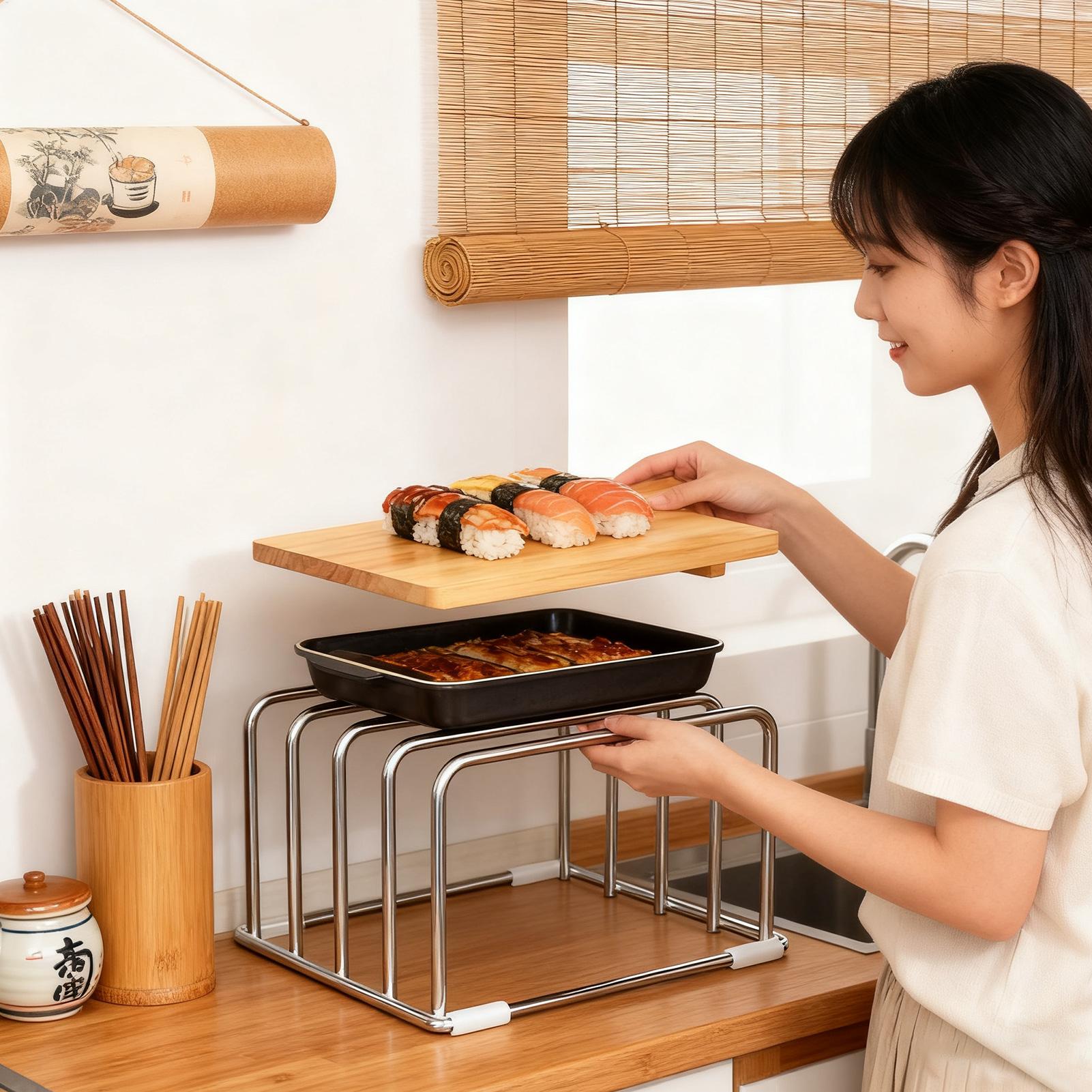 ชั้นวางเขียงผัก ที่เก็บเขียง ต - Kitchen Cabinet Baking Organizer บทวิจารณ์และราคา