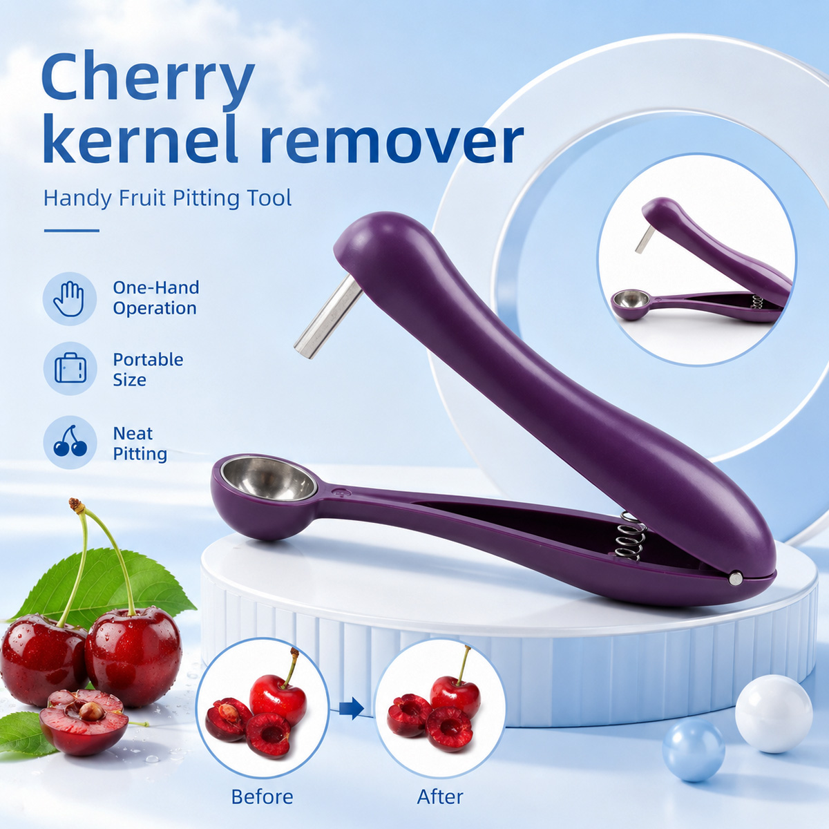 เครื่องมือแยกเมล็ดเชอร์รี่แบบม - Kitchen Tools In Baking บทวิจารณ์และราคา