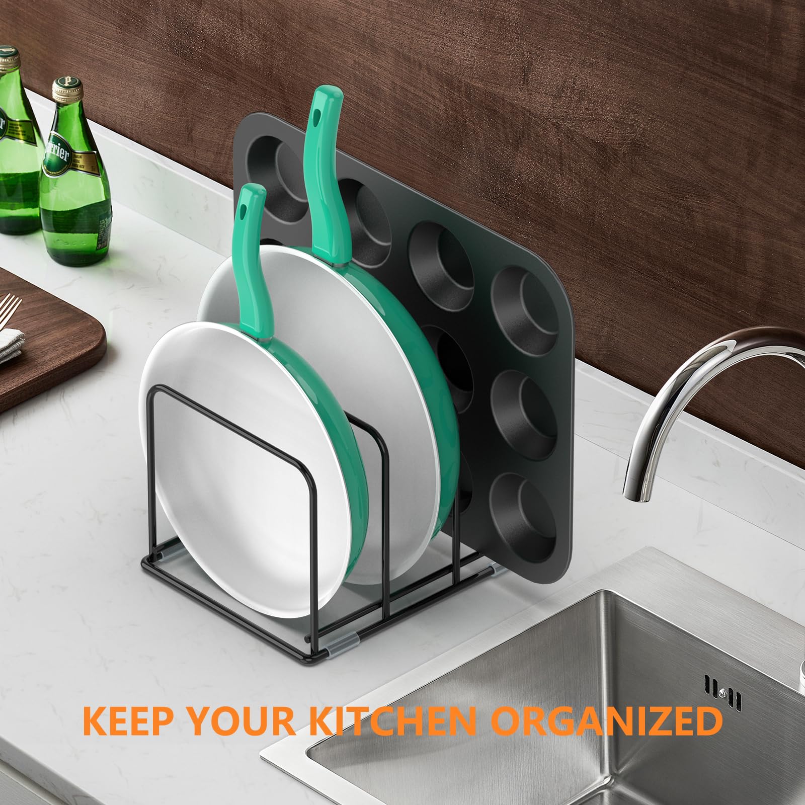 กระทะออแกไนเซอร์ตู้ครัว,ที่ใส่ - Kitchen Cabinet Baking Organizer บทวิจารณ์และราคา