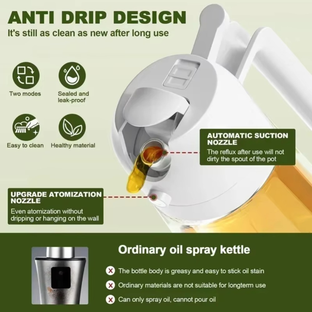 ขวดสเปรย์น้ำมันพลาสติก 2in1 ขน - Kitchen Tools In Baking บทวิจารณ์และราคา