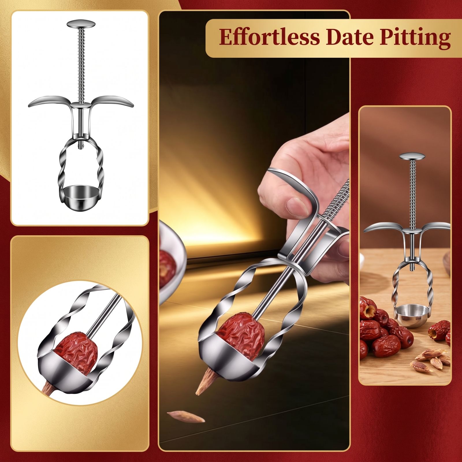 เครื่องมือเอาเมล็ดพุทราแดงสแตน - Kitchen Tools In Baking บทวิจารณ์และราคา